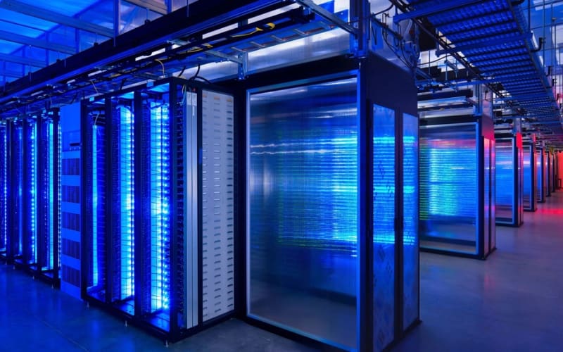 Pasillo de servidores de un centro de datos